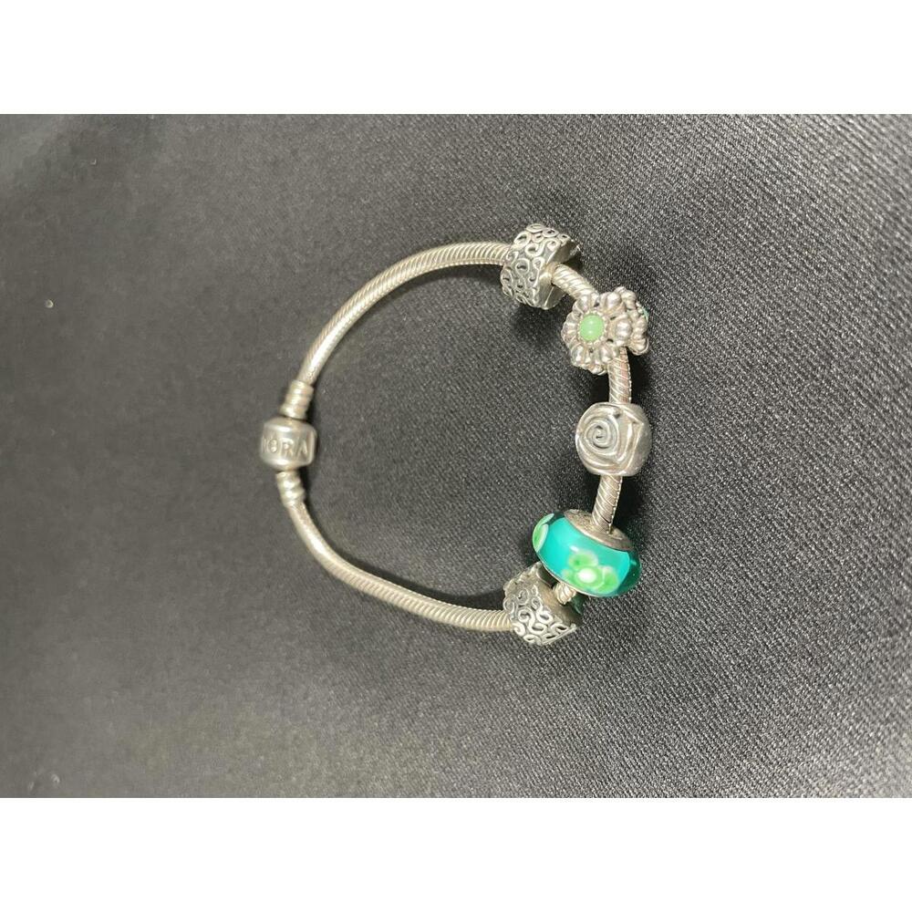 Authentic Pandora Silver Bracelet with Charms - VGUC